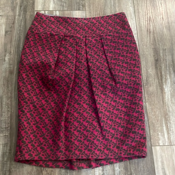 ANTHROPOLOGIE Eva Franco pink and gray wool blend pencil skirt size 12 - Picture 3 of 8